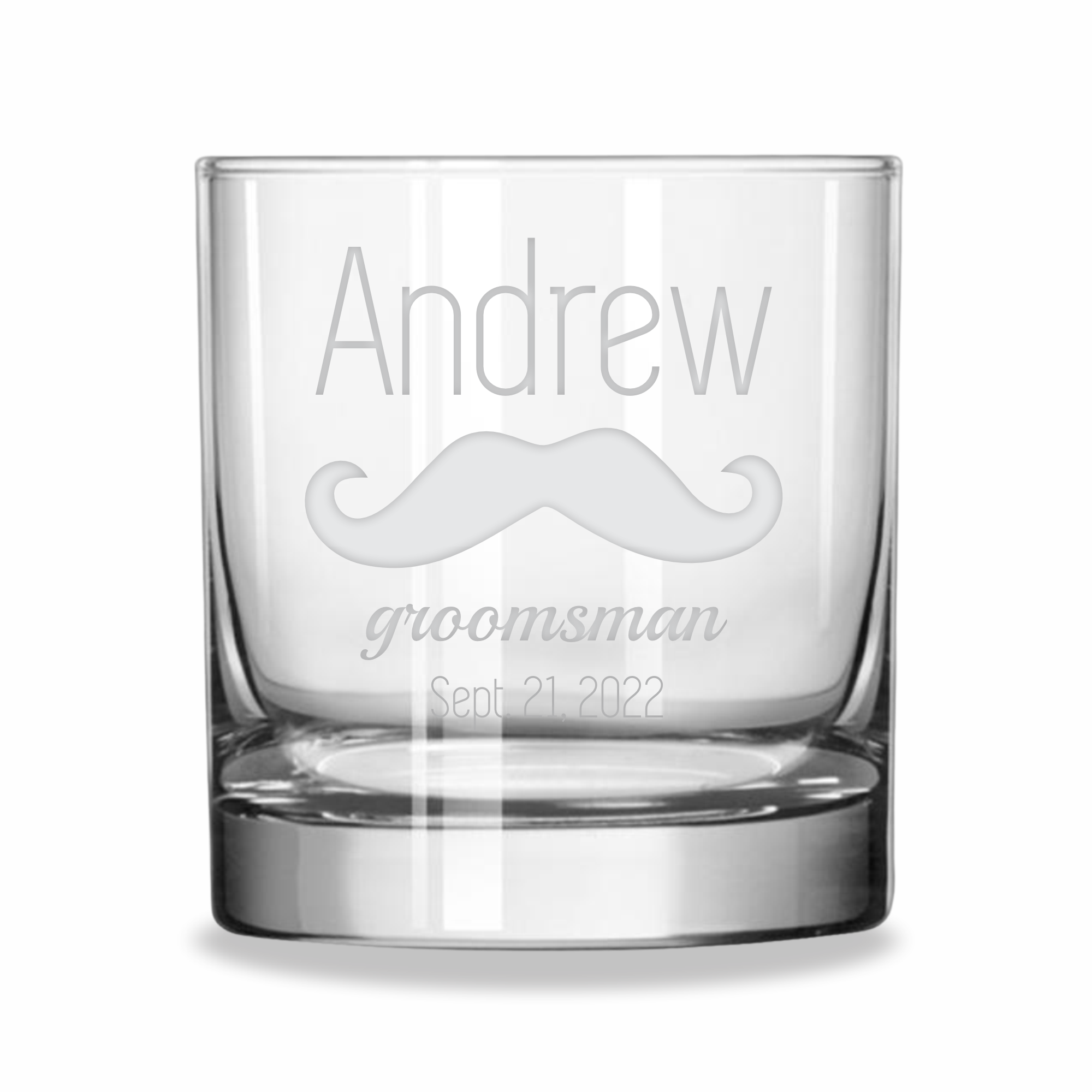 Mustache | Personalized 11oz Whiskey Glass
